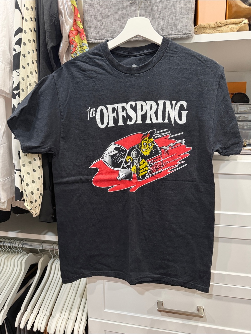 Offspring Men's Black Graphic Band T-Shirt